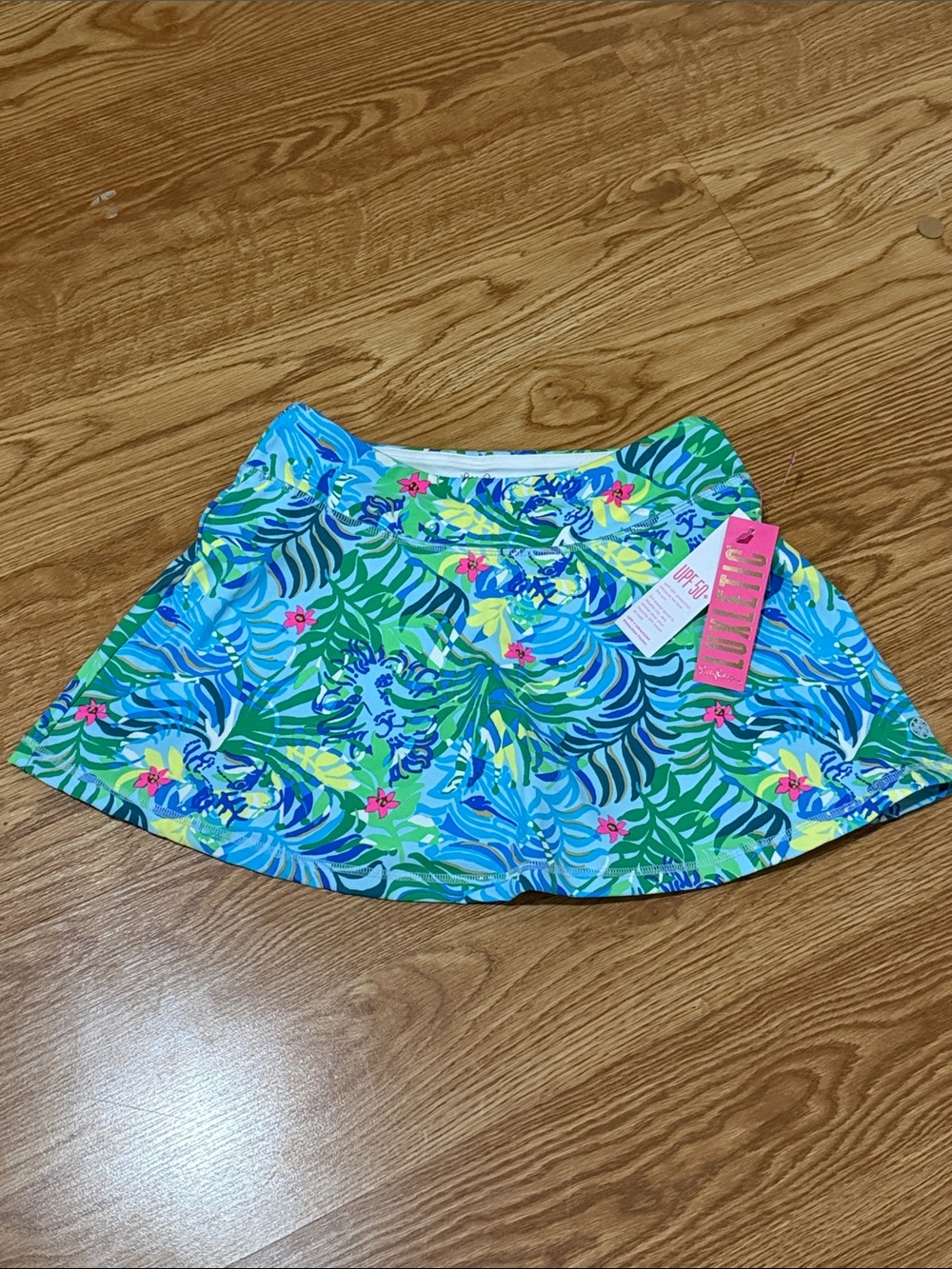 Lilly Pulitzer Blue Green Tropical Print Skort
